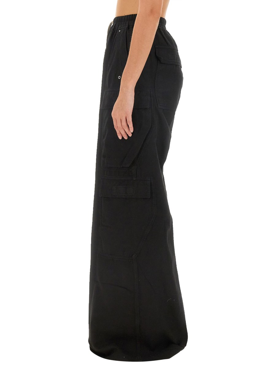 RICK OWENS DRKSHDW PANTALONE DOUBLE CARGO IN COTONE