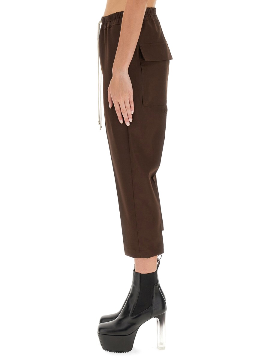 RICK OWENS PANTALONE DRAWSTRING ASTAIRES CROPPED IN LANA