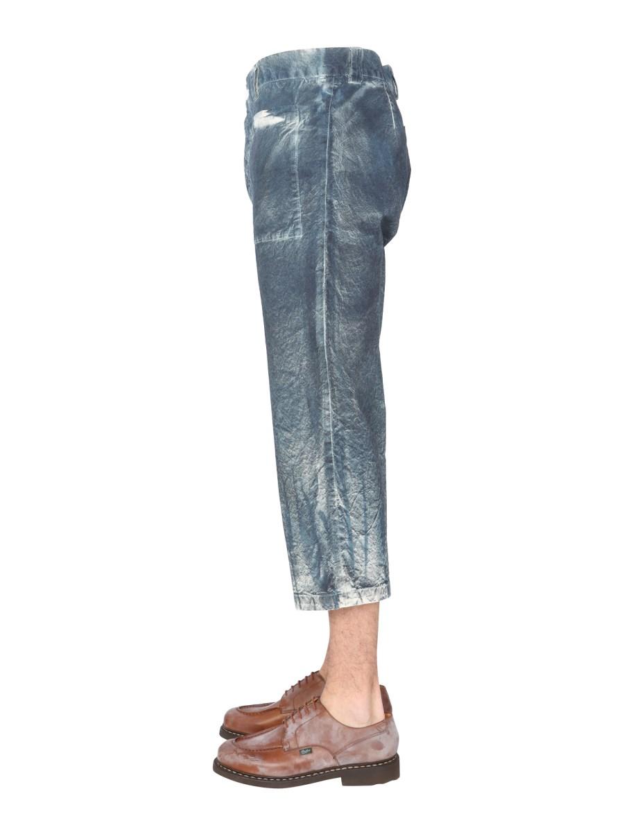 SUNNEI PANTALONE DRITTO IN COTONE CON STAMPA TIE DYE