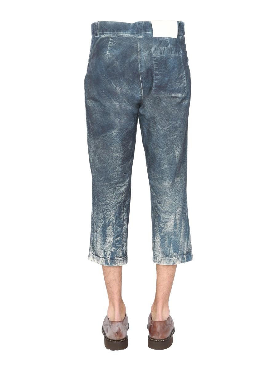 SUNNEI PANTALONE DRITTO IN COTONE CON STAMPA TIE DYE
