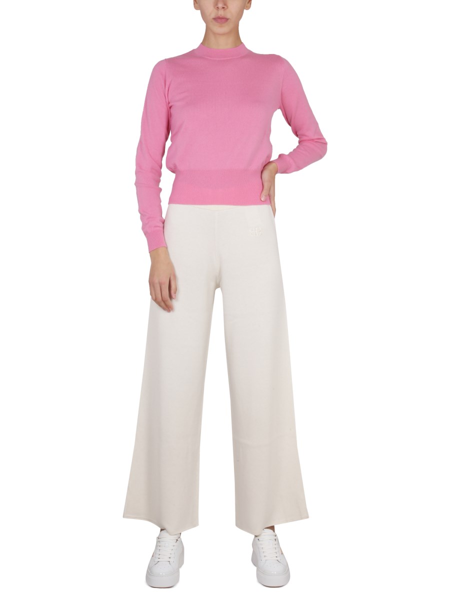 BALLANTYNE PANTALONE IN FELPA VANISÈ CON RICAMO LOGO