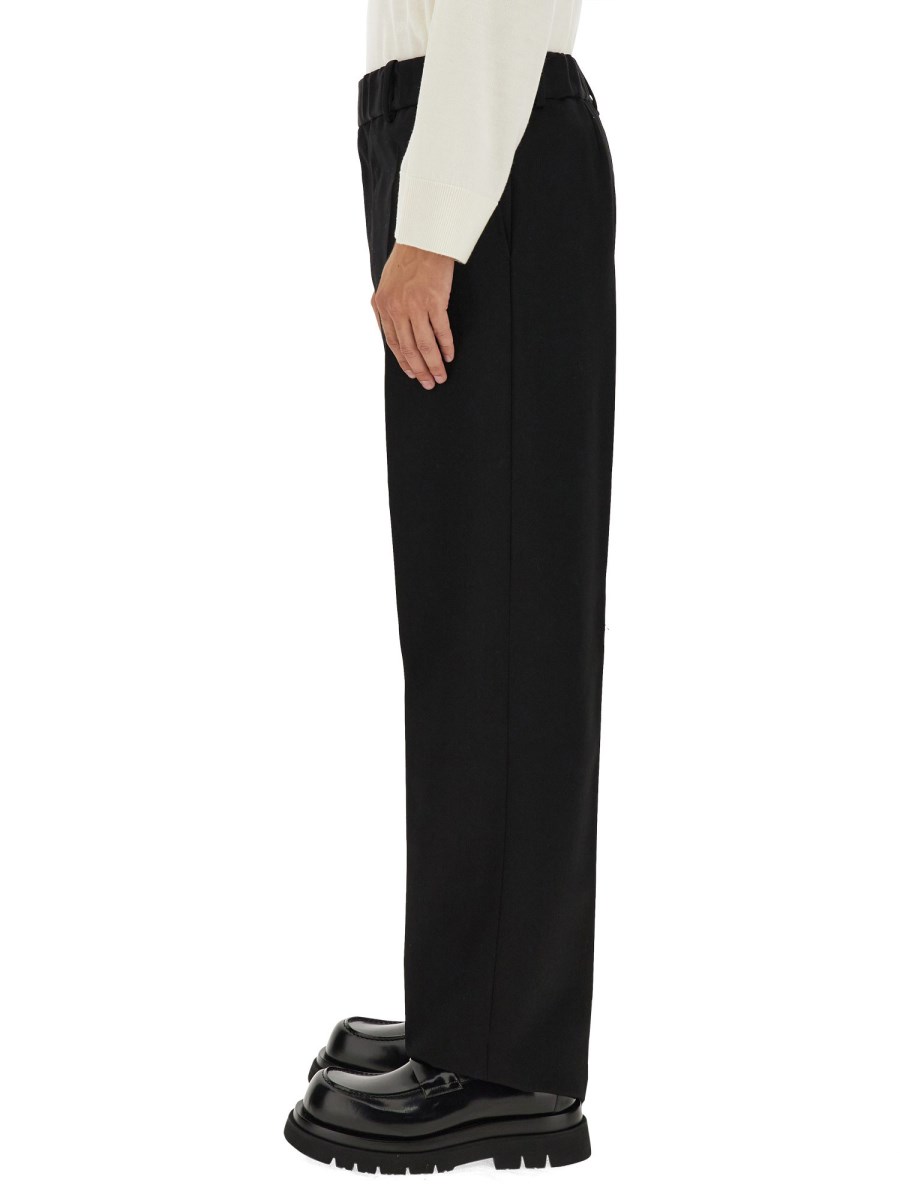 BOTTEGA VENETA PANTALONE IN LANA CON VITA ELASTICIZZATA
