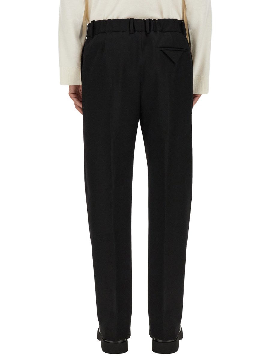 BOTTEGA VENETA PANTALONE IN LANA CON VITA ELASTICIZZATA