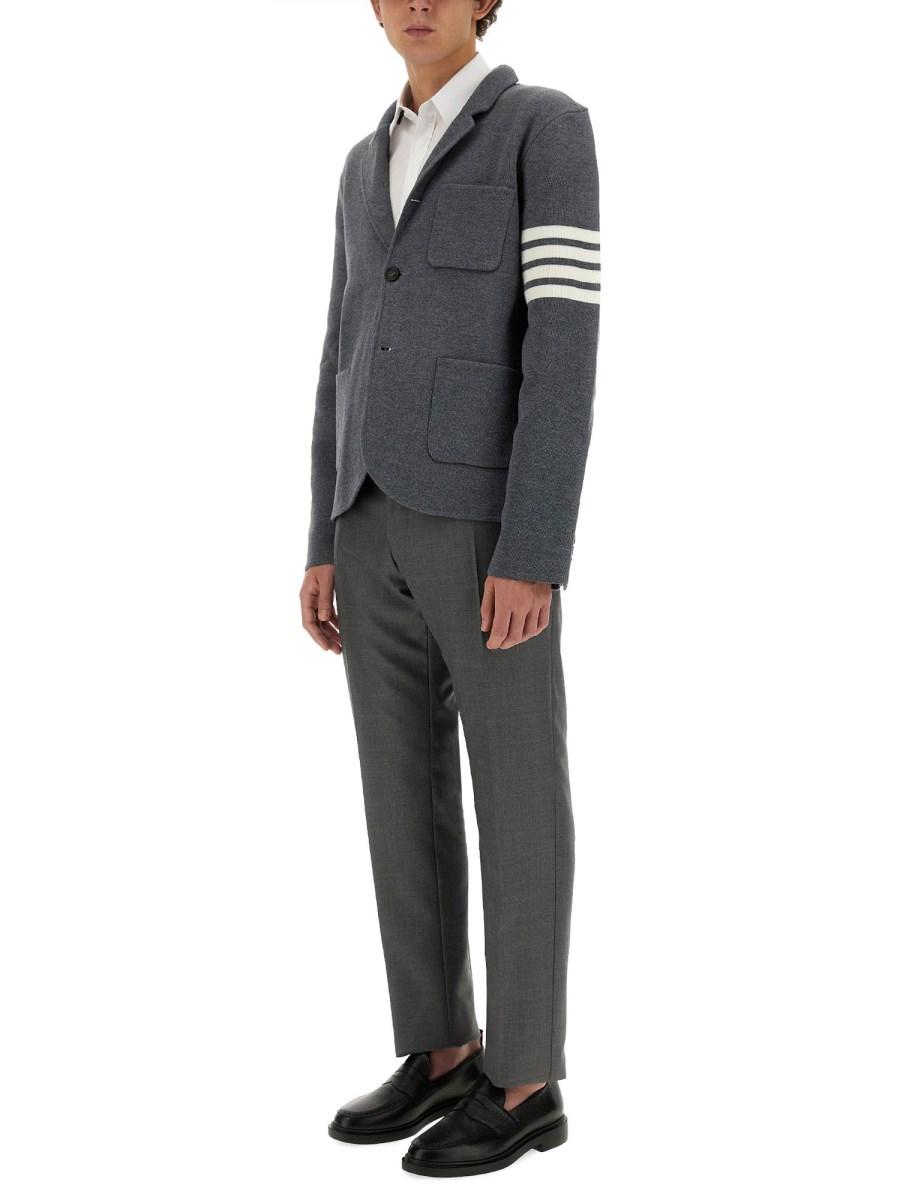 THOM BROWNE PANTALONE IN LANA SUPER 120'S VITA BASSA SKINNY FIT
