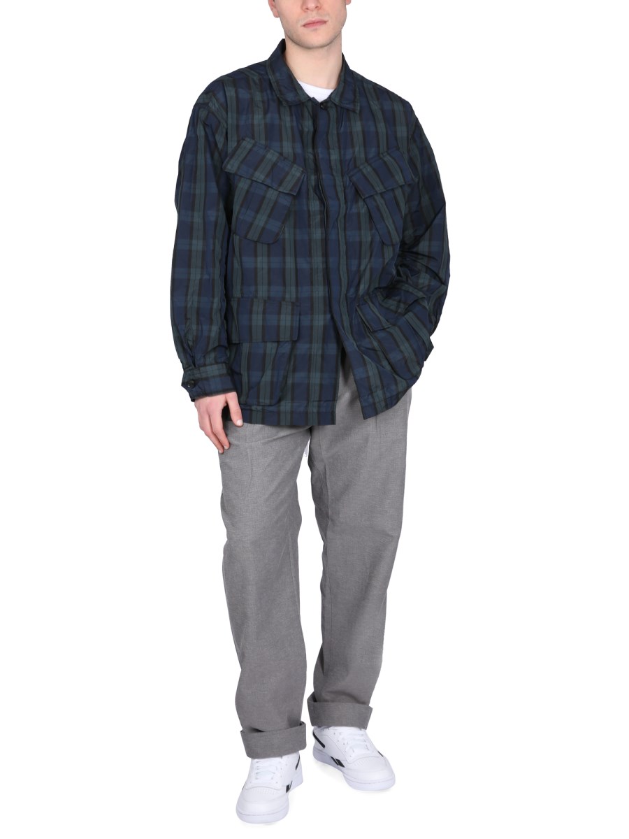ENGINEERED GARMENTS PANTALONE IN MISTO LANA CON PINCES