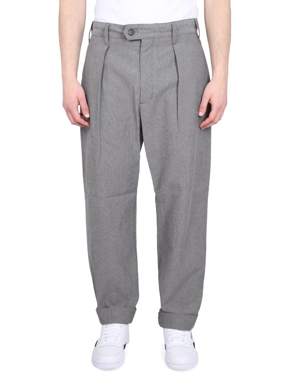 ENGINEERED GARMENTS PANTALONE IN MISTO LANA CON PINCES