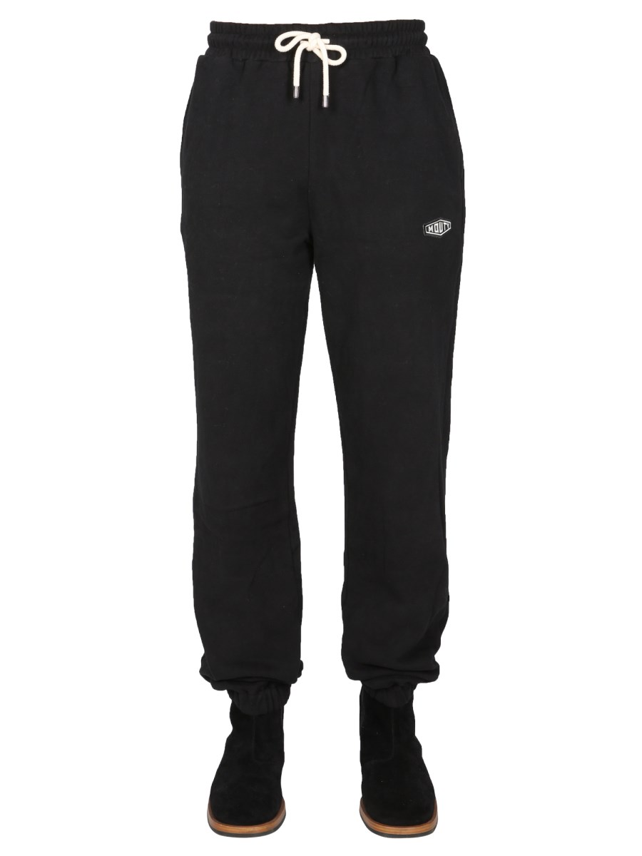 MOUTY PANTALONE JOGGING "BIGGIE" IN COTONE CON PATCH LOGO
