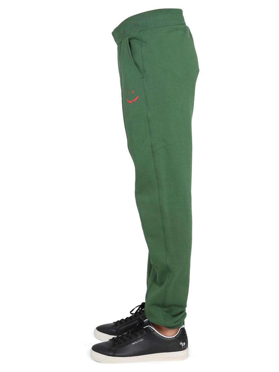 PS BY PAUL SMITH PANTALONE JOGGING HAPPY IN COTONE BIOLOGICO