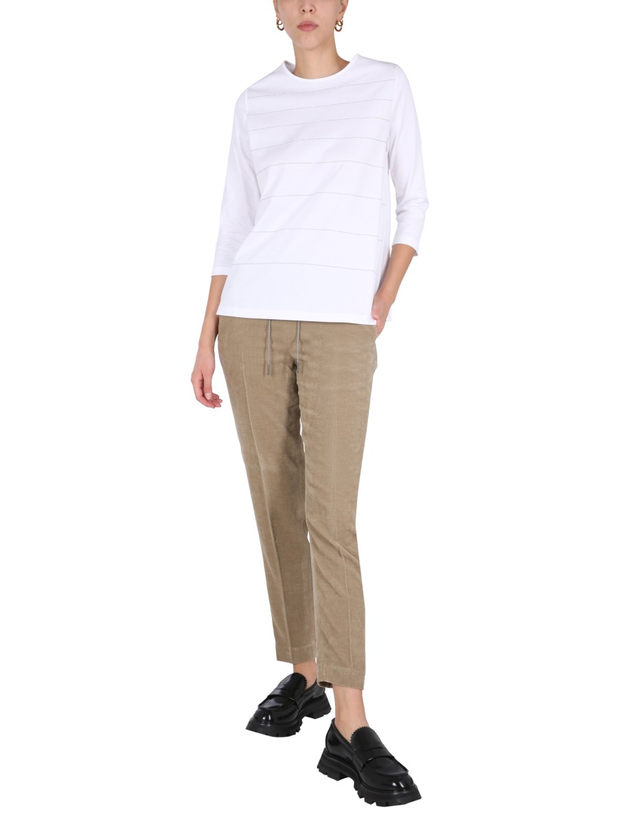 FABIANA FILIPPI PANTALONE JOGGING IN CINIGLIA IN MISTO VISCOSA