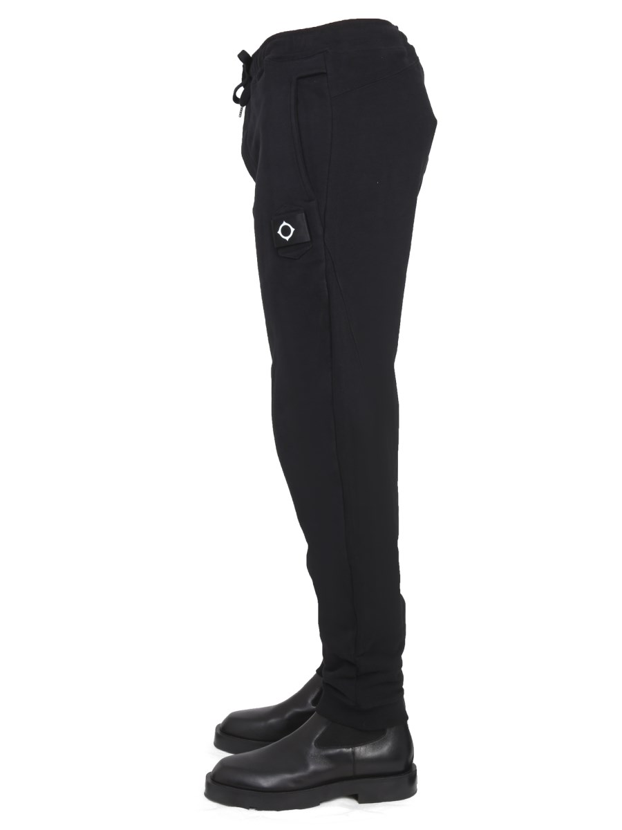 MA.STRUM PANTALONE JOGGING IN COTONE CON ETICHETTA ICONICA