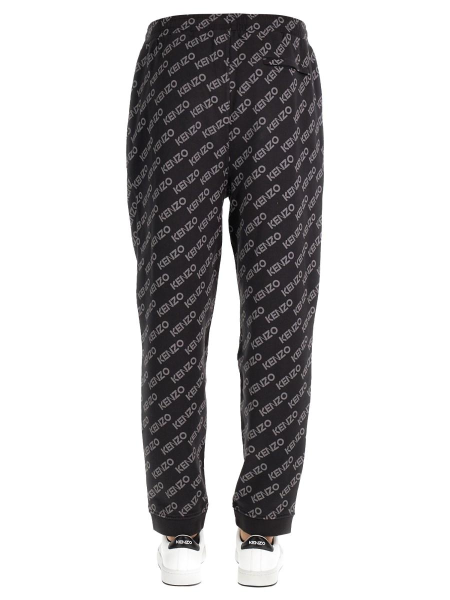 KENZO PANTALONE JOGGING IN COTONE CON MONOGRAM LOGO