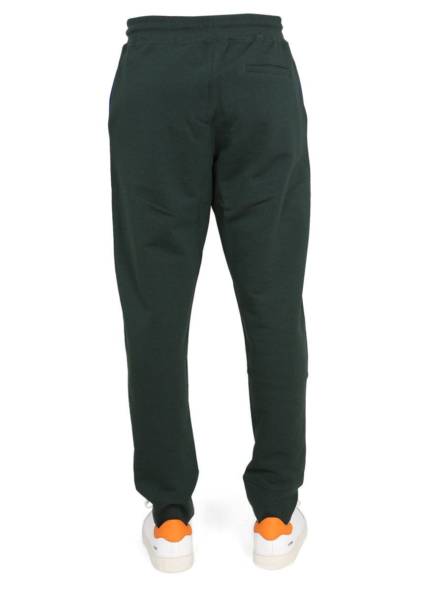PS BY PAUL SMITH PANTALONE JOGGING IN COTONE CON PATCH "ZEBRA MULTICOLOR"