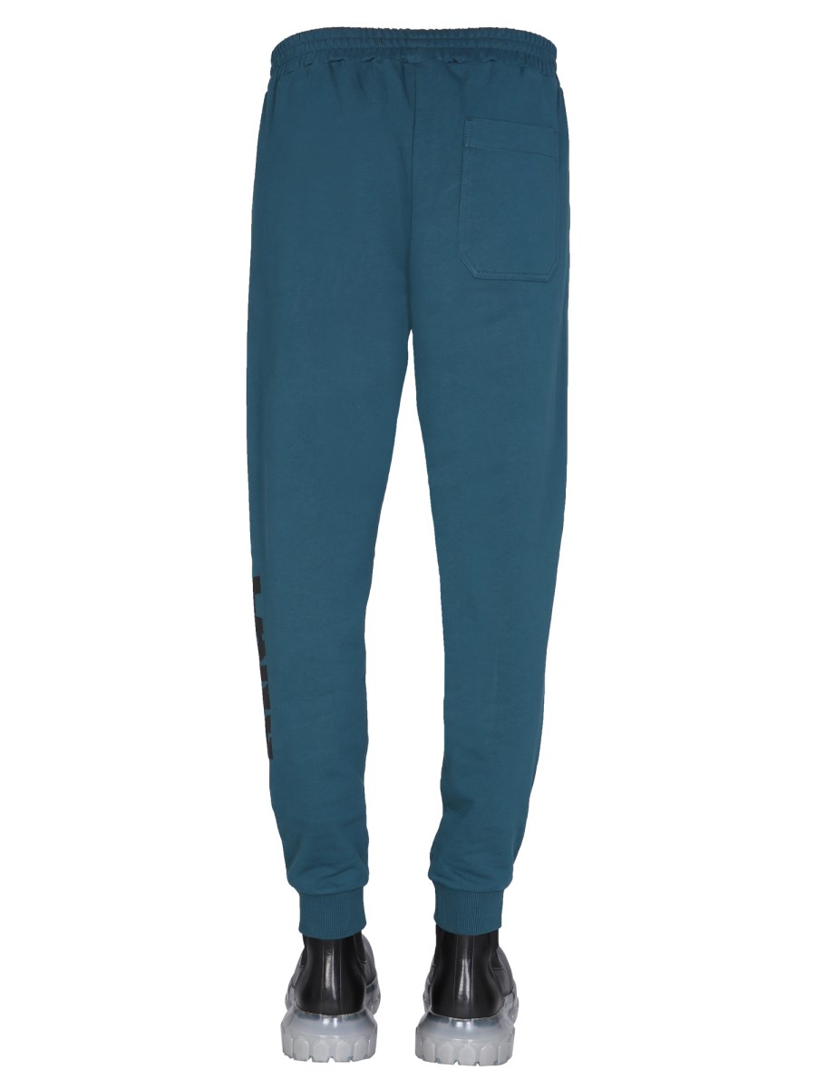 HELMUT LANG PANTALONE JOGGING IN COTONE CON STAMPA LOGO
