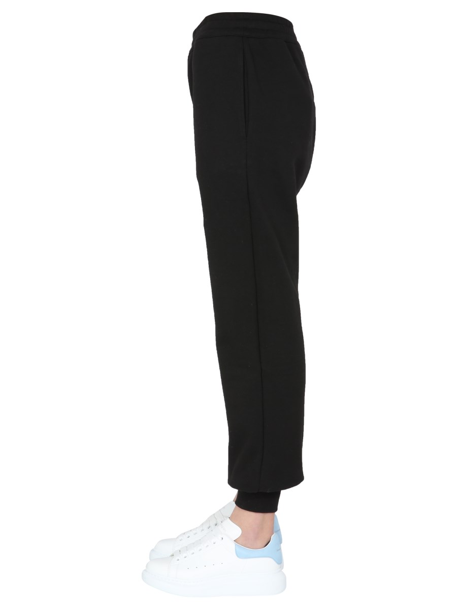 ALEXANDER McQUEEN PANTALONE JOGGING IN COTONE CON STAMPA LOGO