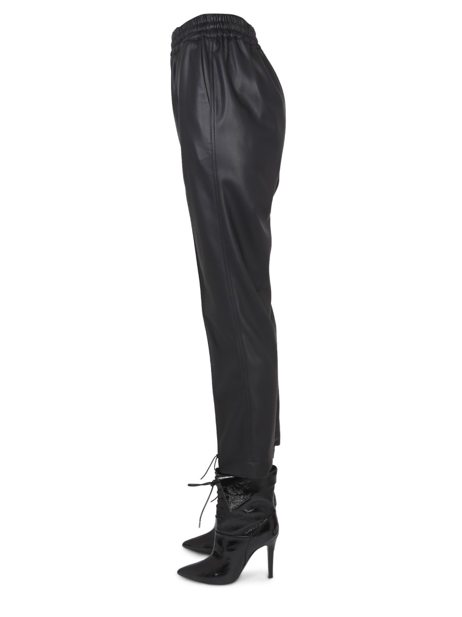 PHILOSOPHY DI LORENZO SERAFINI PANTALONE JOGGING IN ECO PELLE