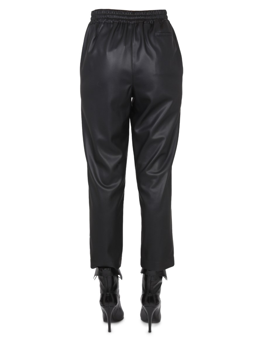 PHILOSOPHY DI LORENZO SERAFINI PANTALONE JOGGING IN ECO PELLE