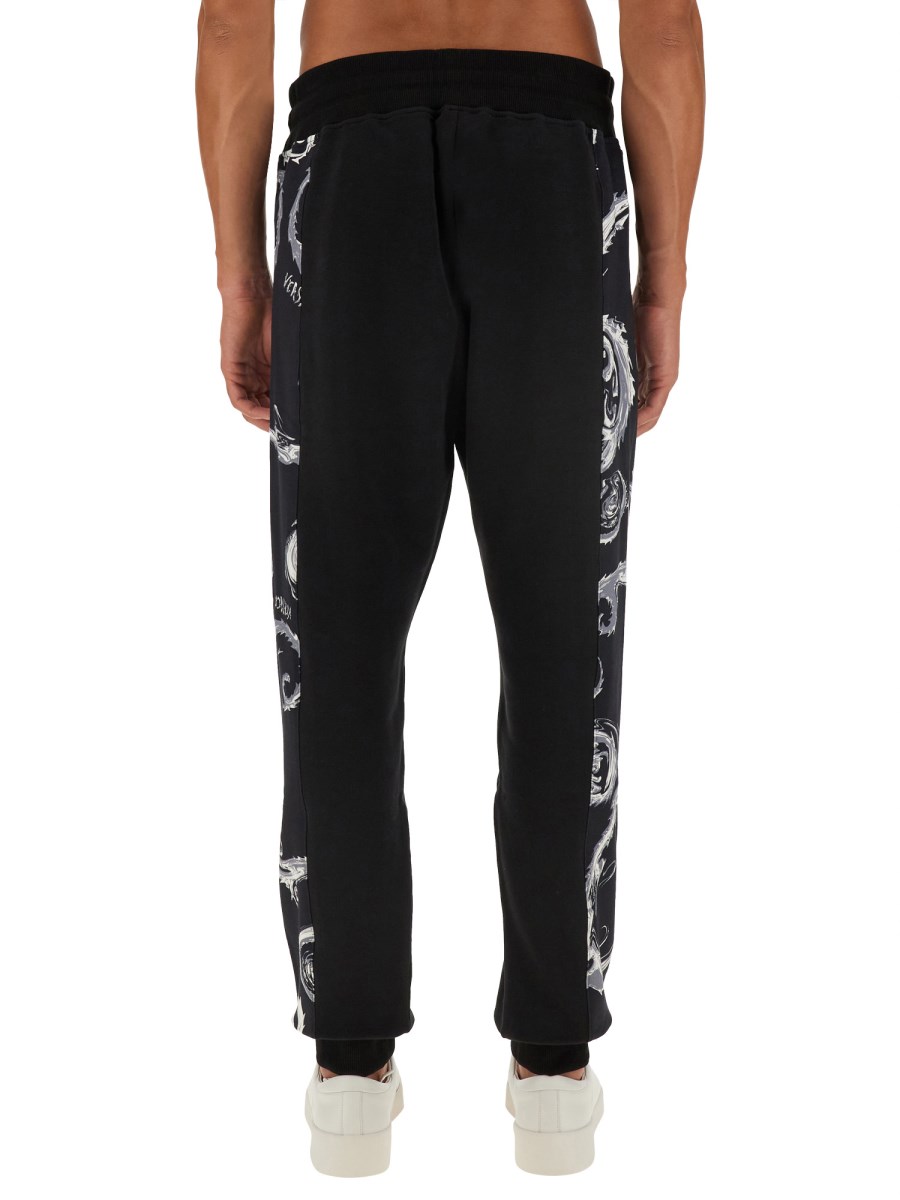 VERSACE JEANS COUTURE PANTALONE JOGGING IN FELPA DI COTONE CON LOGO