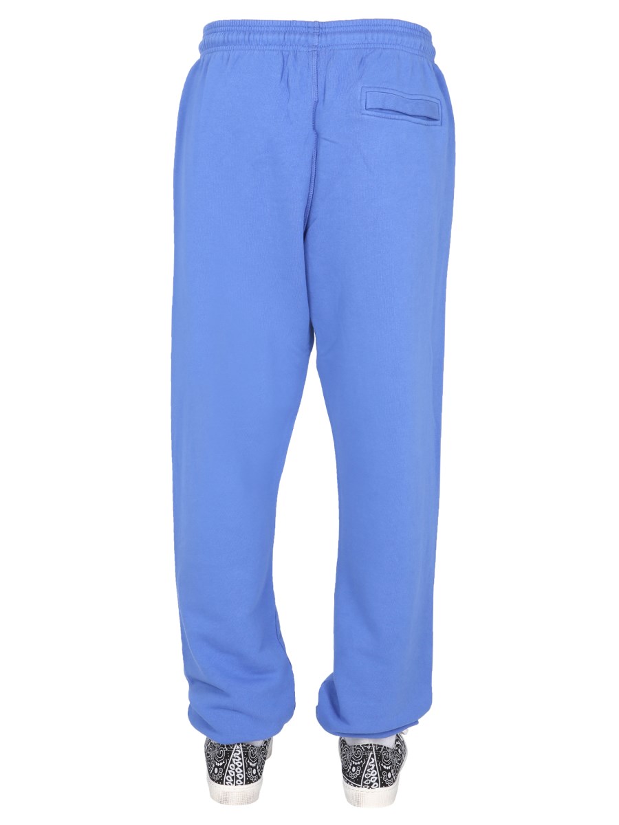MARCELO BURLON COUNTY OF MILAN PANTALONE JOGGING IN FELPA DI COTONE CON LOGO RICAMO "CROSS"