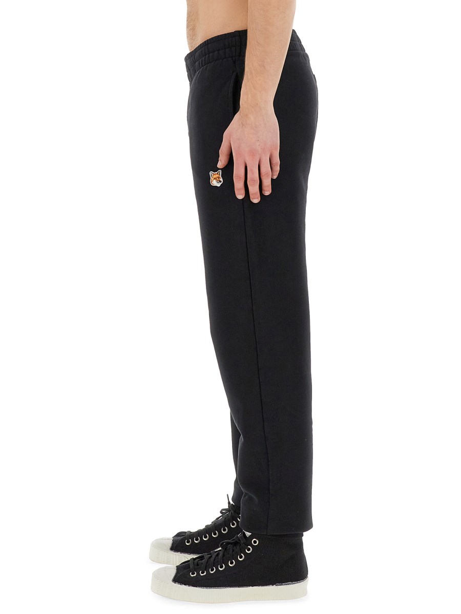 MAISON KITSUNÉ PANTALONE JOGGING IN FELPA DI COTONE CON LOGO