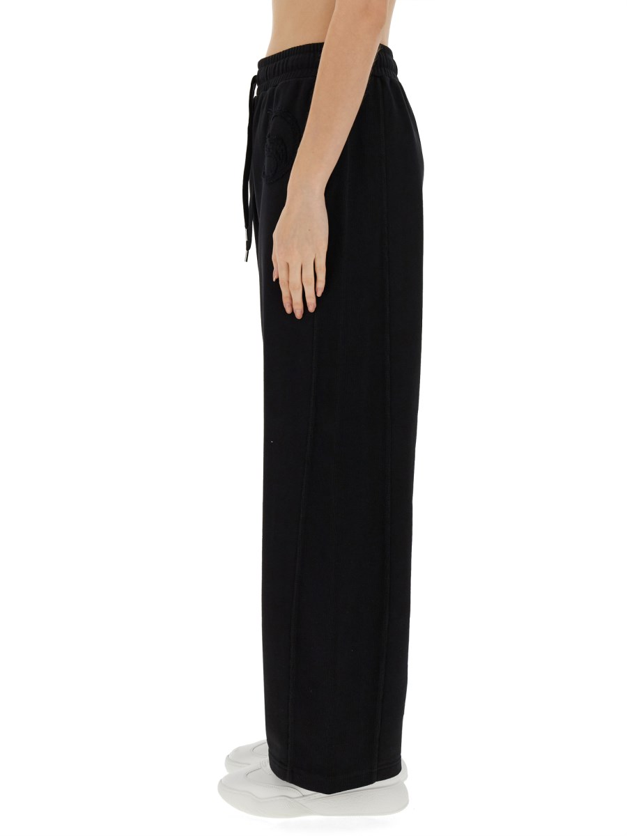 STELLA McCARTNEY PANTALONE JOGGING IN FELPA DI COTONE CON PATCH LOGO