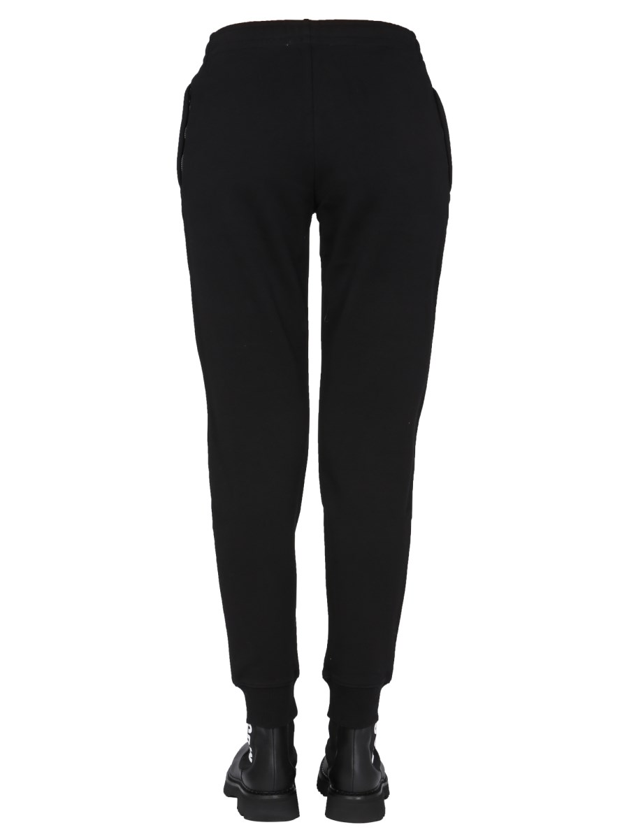 MOSCHINO PANTALONE JOGGING IN FELPA DI COTONE CON STAMPA LOGO