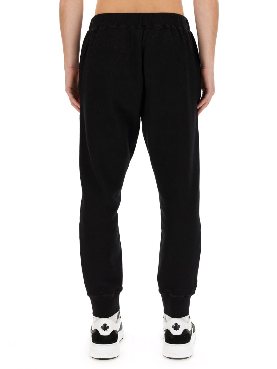 DSQUARED PANTALONE JOGGING IN FELPA DI COTONE CON STAMPA LOGO