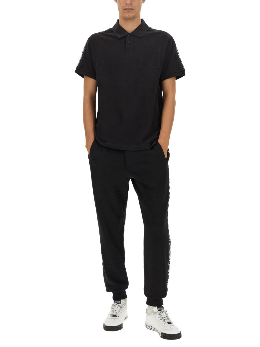 VERSACE JEANS COUTURE PANTALONE JOGGING IN FELPA DI COTONE