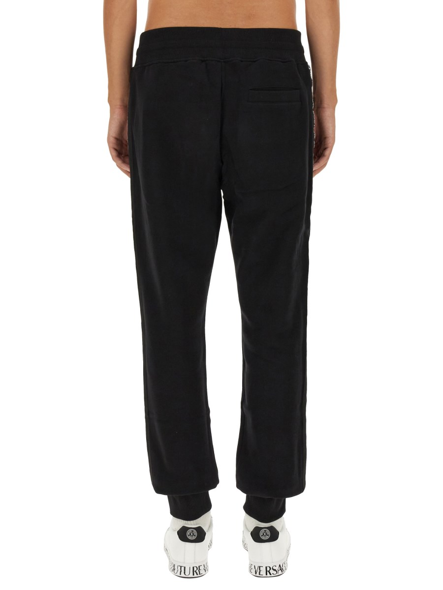 VERSACE JEANS COUTURE PANTALONE JOGGING IN FELPA DI COTONE