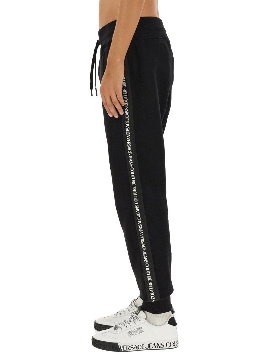 VERSACE JEANS COUTURE PANTALONE JOGGING IN FELPA DI COTONE