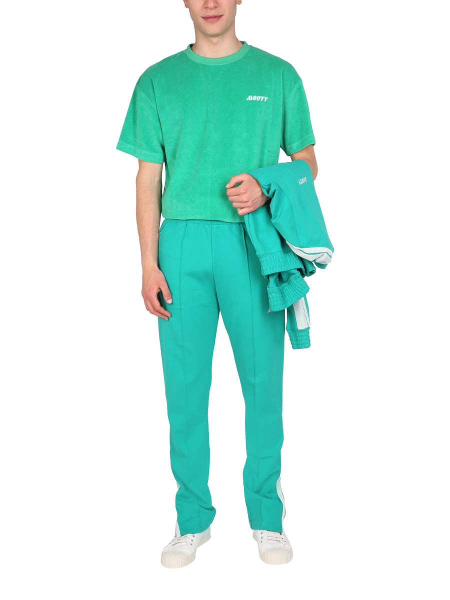 MOUTY PANTALONE JOGGING IN MISTO VISCOSA CON RICAMO LOGO
