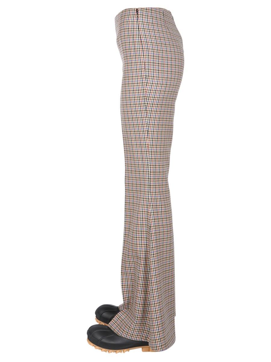 STELLA McCARTNEY PANTALONE MONA IN LANA CON MOTIVO PIED DE POULE