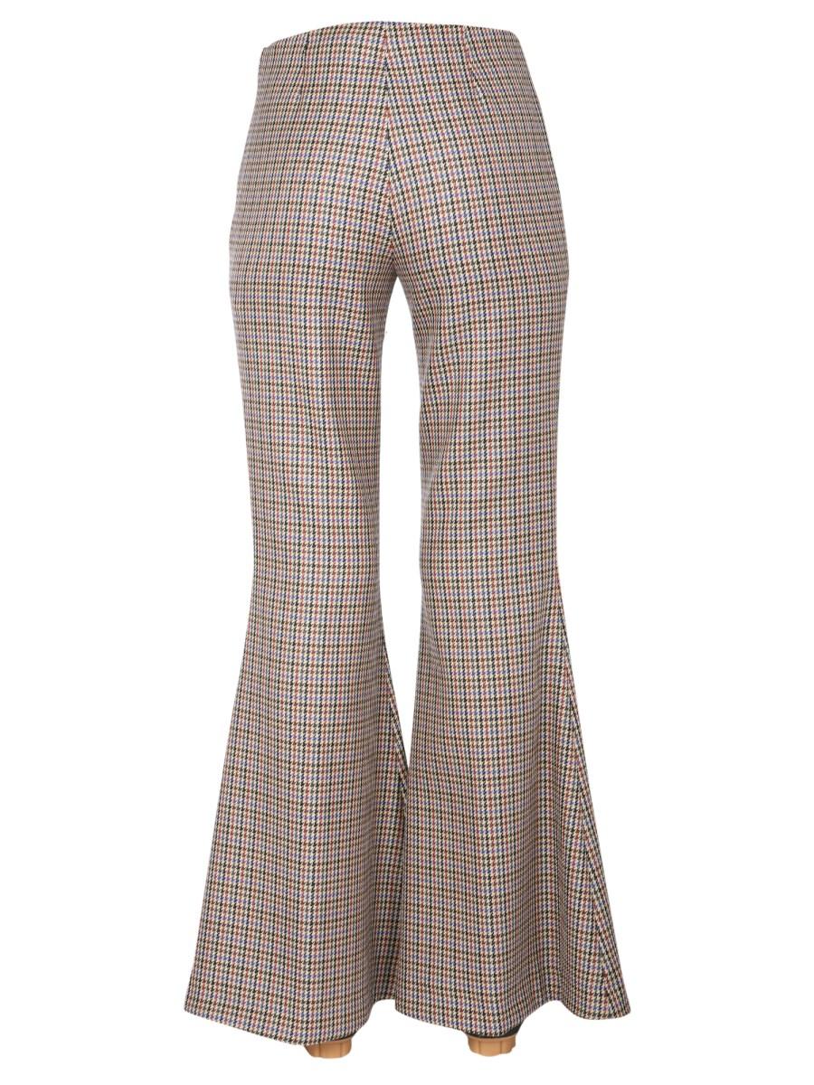 STELLA McCARTNEY PANTALONE MONA IN LANA CON MOTIVO PIED DE POULE