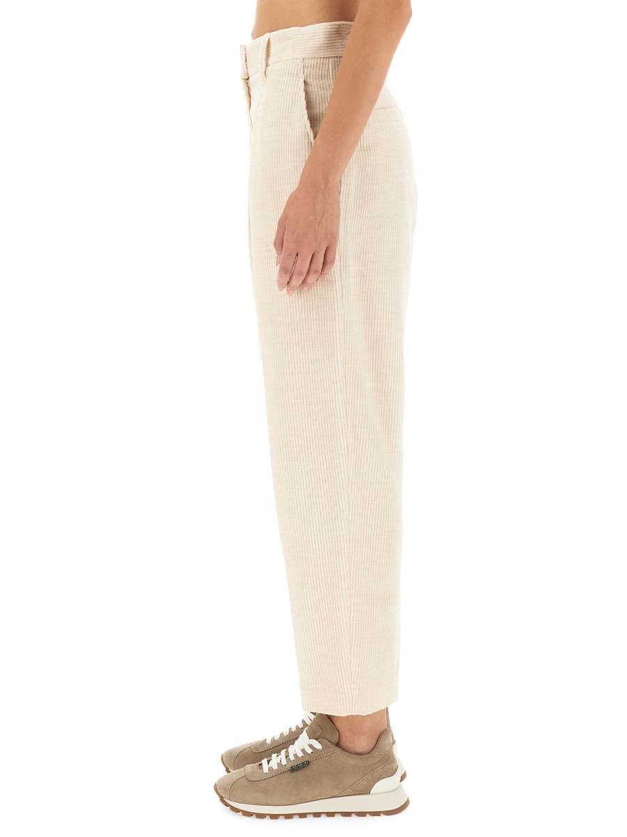 BRUNELLO CUCINELLI PANTALONE REGULAR FIT IN MISTO VISCOSA