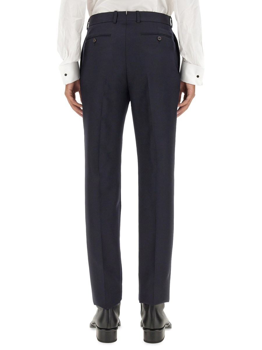 ALEXANDER McQUEEN PANTALONE SARTORIALE A SIGARETTA IN LANA