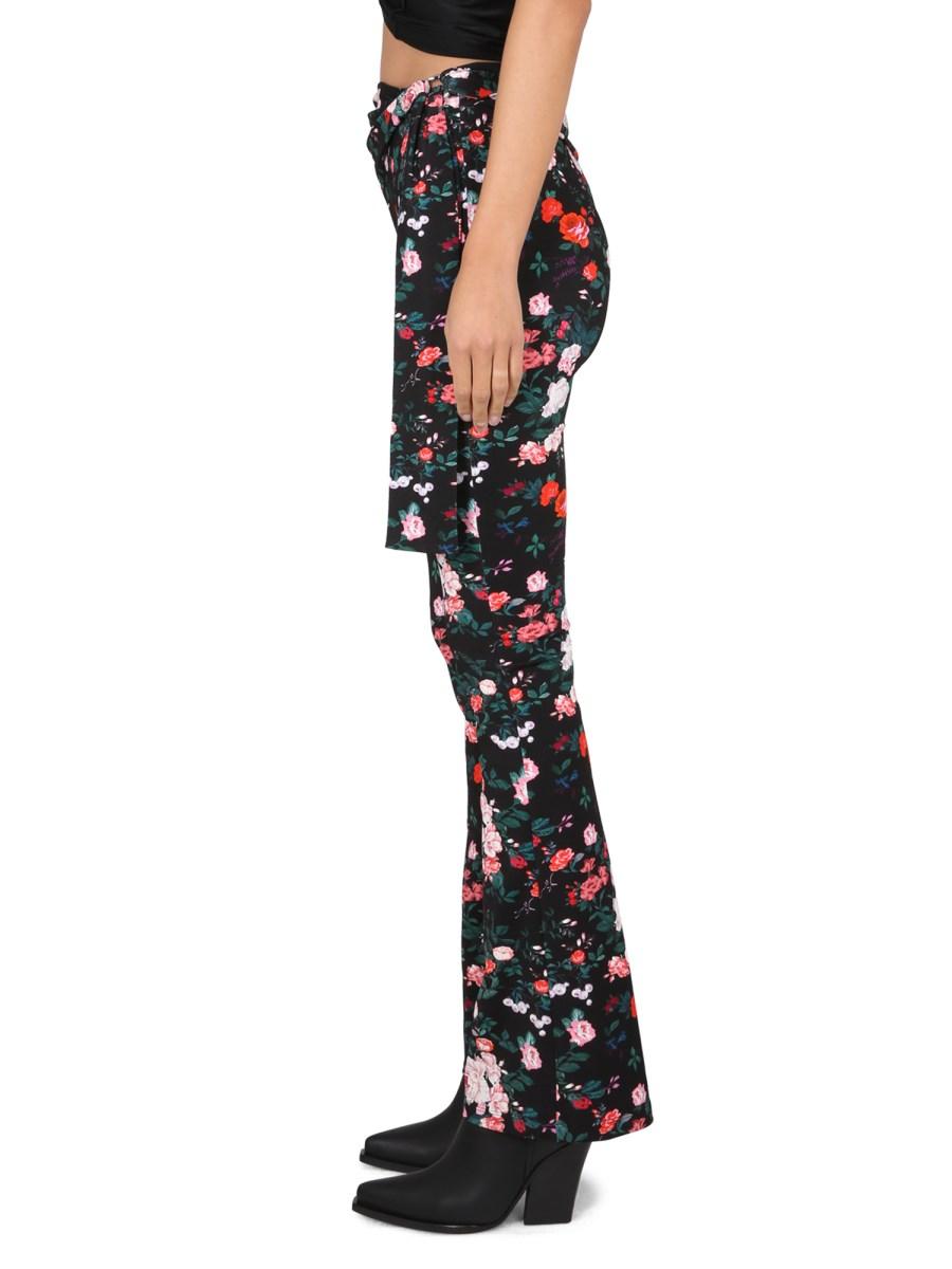 PACO RABANNE PANTALONE SLIM FIT CON STAMPA FLOREALE
