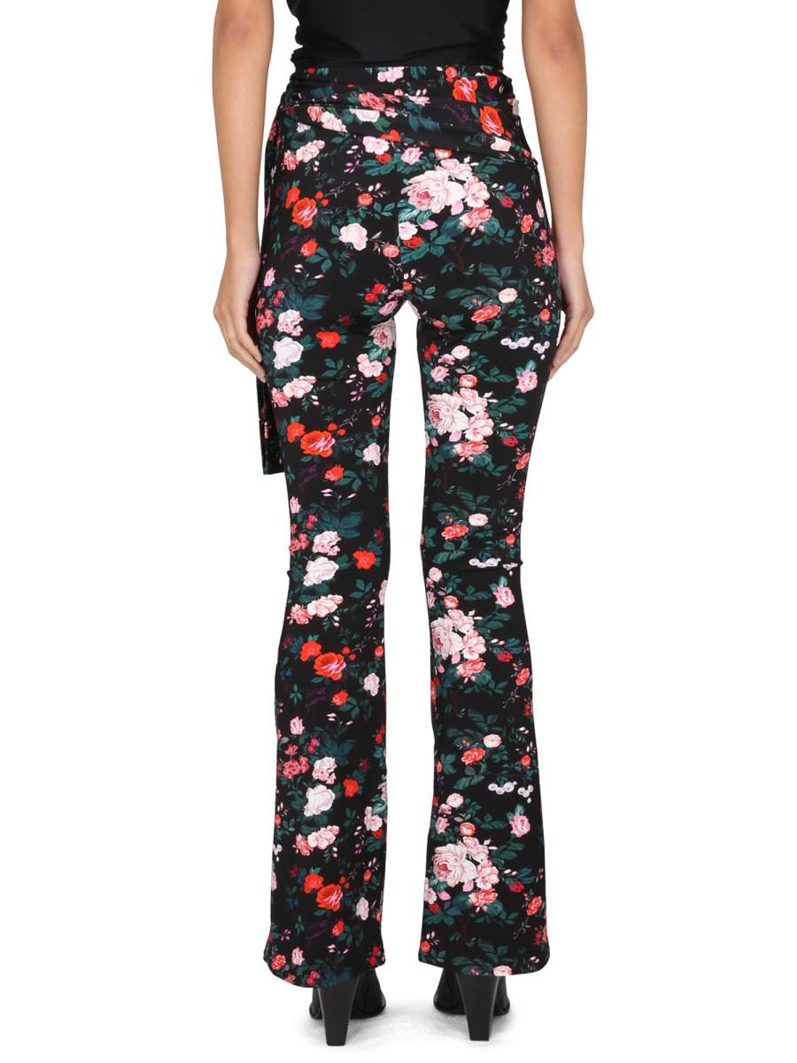PACO RABANNE PANTALONE SLIM FIT CON STAMPA FLOREALE