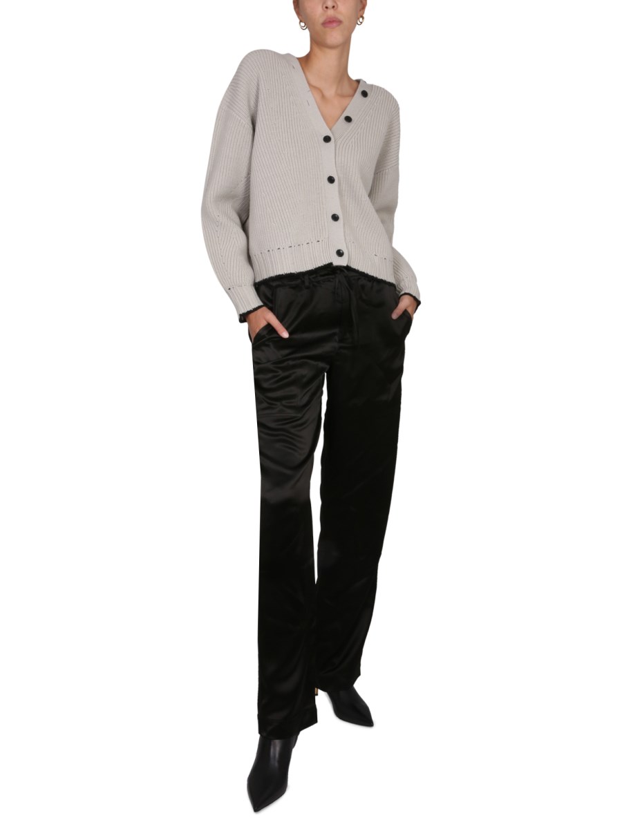 PROENZA SCHOULER WHITE LABEL PANTALONE SLOUCH FIT IN SATIN