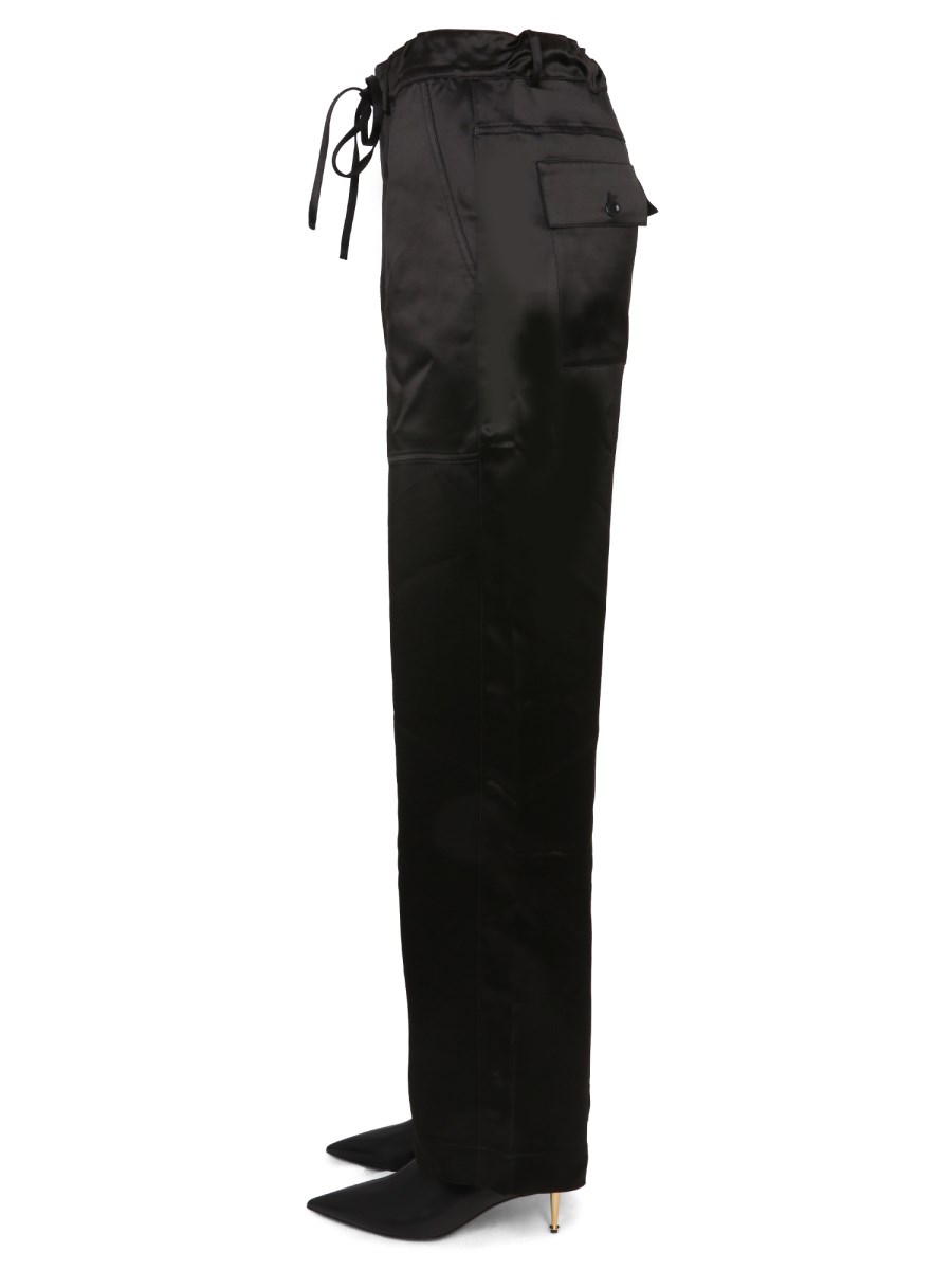 PROENZA SCHOULER WHITE LABEL PANTALONE SLOUCH FIT IN SATIN