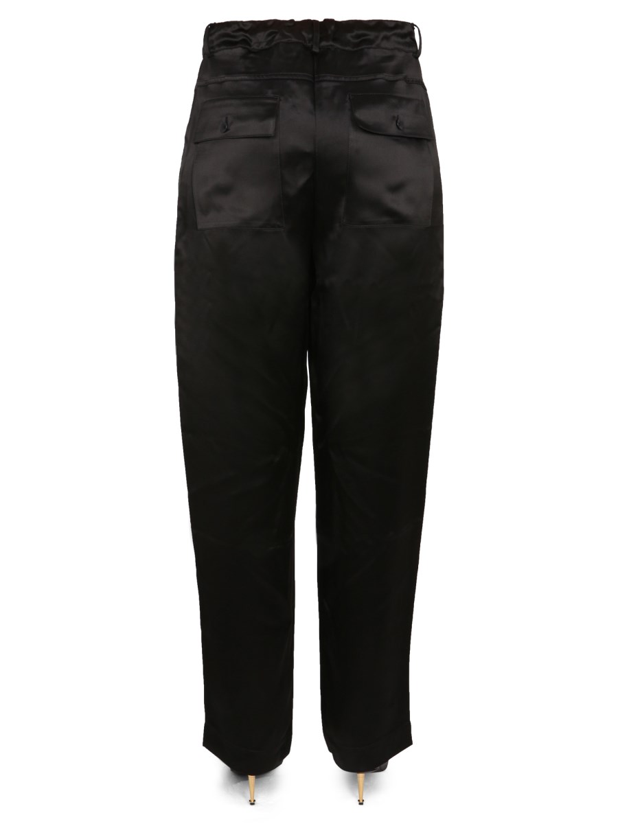 PROENZA SCHOULER WHITE LABEL PANTALONE SLOUCH FIT IN SATIN