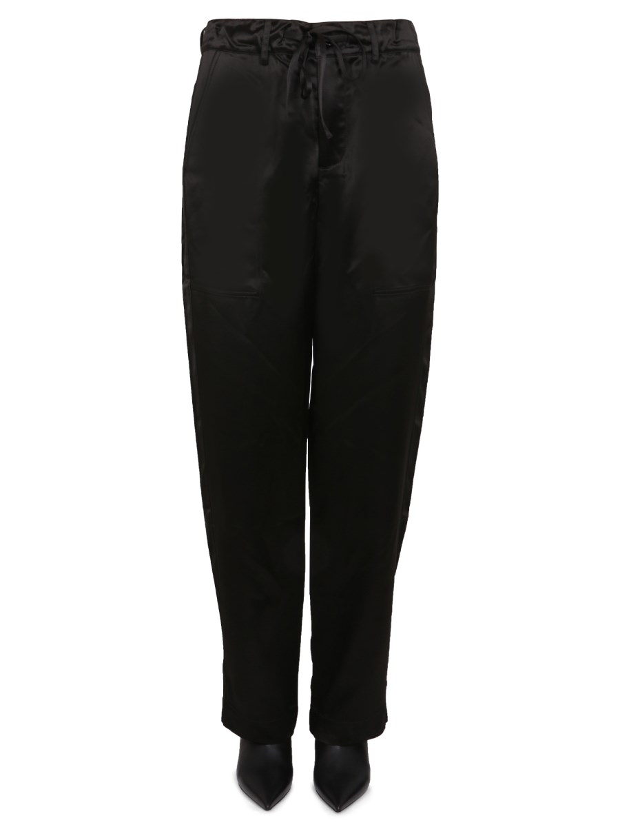PROENZA SCHOULER WHITE LABEL PANTALONE SLOUCH FIT IN SATIN