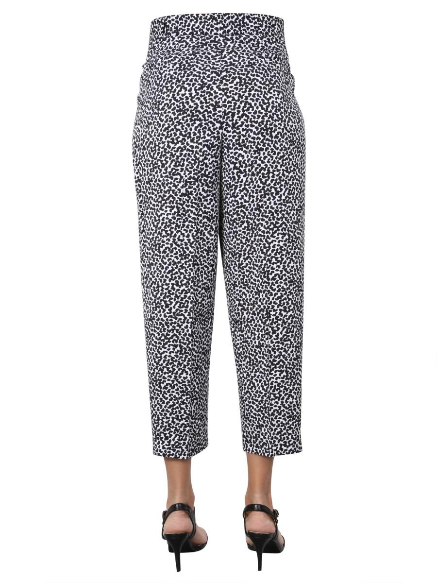 MICHAEL BY MICHAEL KORS PANTALONE STRAIGHT FIT CON STAMPA LEOPARDATA