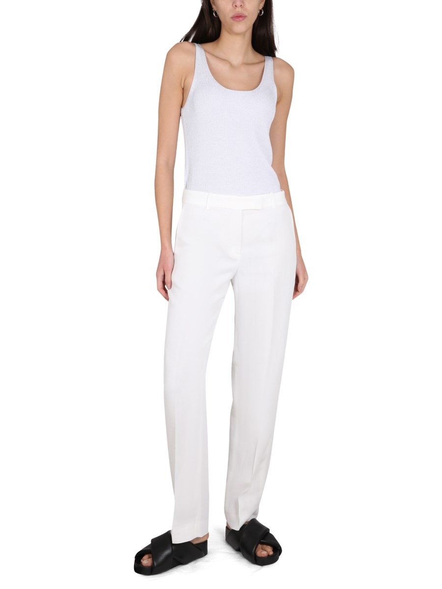 FABIANA FILIPPI PANTALONE STRAIGHT FIT IN MISTO LINO