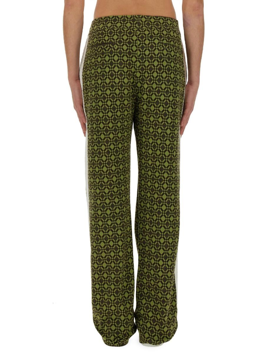 WALES BONNER PANTALONE TRUCK "POWER" CON MOTIVO JACQUARD