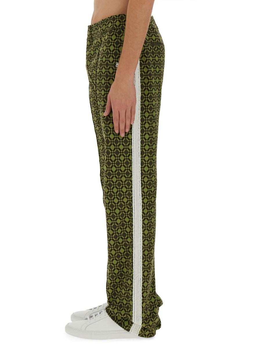 WALES BONNER PANTALONE TRUCK "POWER" CON MOTIVO JACQUARD