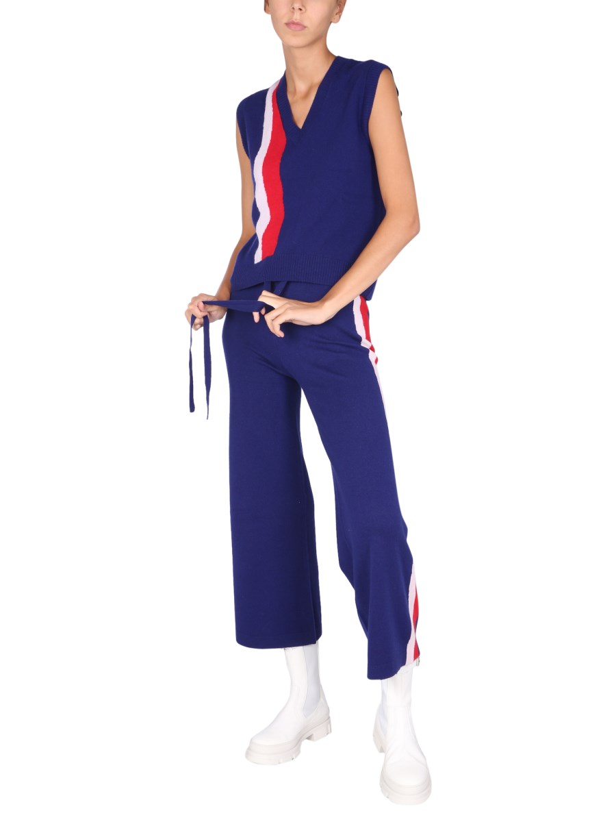 ÊTRE CÉCILE PANTALONE WAVY IN MAGLIA DI MISTO CASHMERE