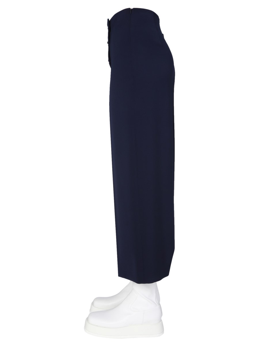 BOUTIQUE MOSCHINO PANTALONE WIDE LEG CON BOTTONI LOGATI