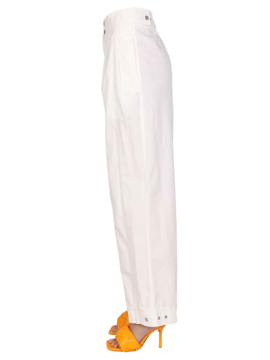 BOTTEGA VENETA PANTALONE WIDE LEG IN COTONE COMPATTO