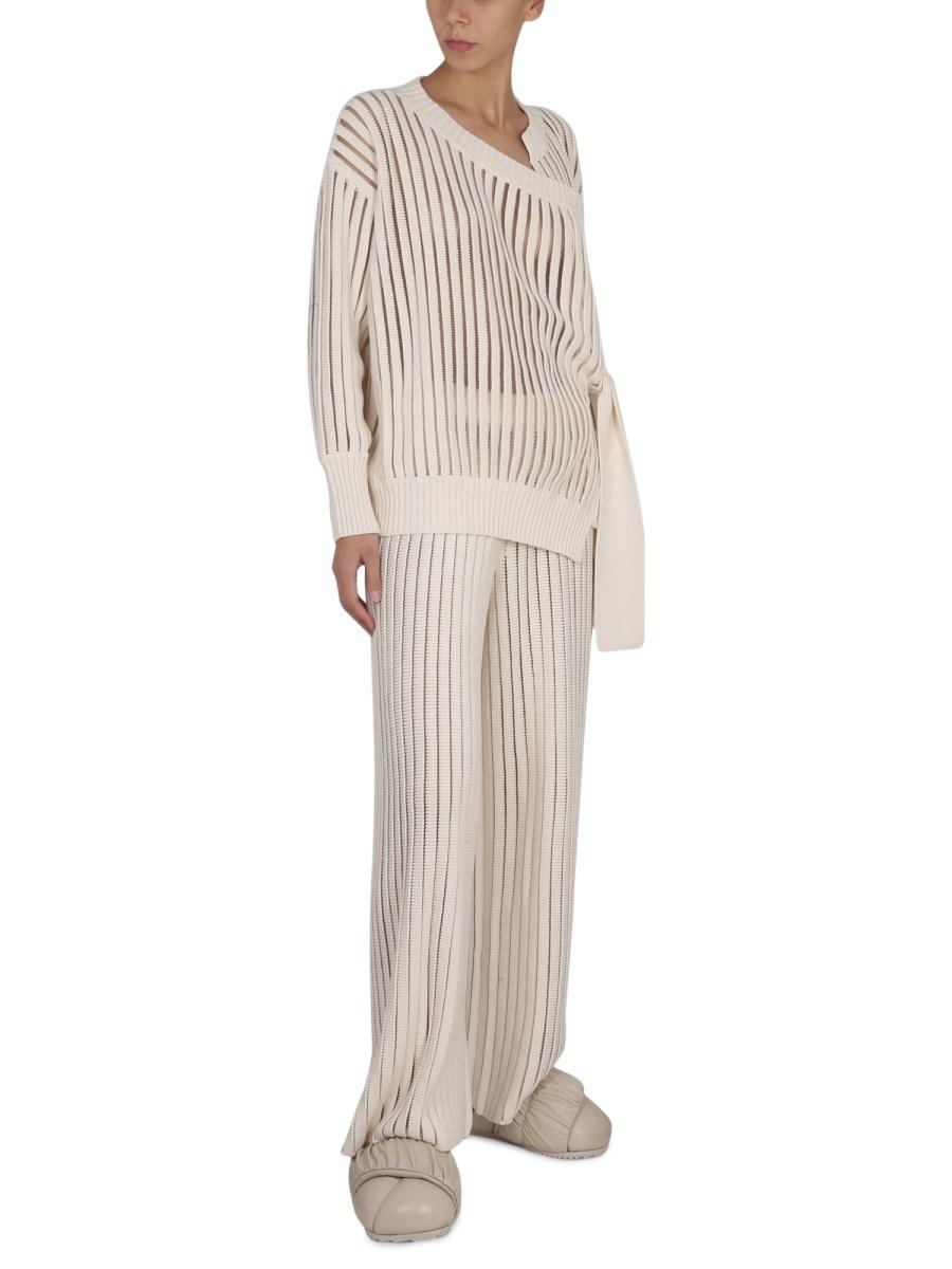 FABIANA FILIPPI PANTALONE WIDE LEG IN FILATO DI COTONE