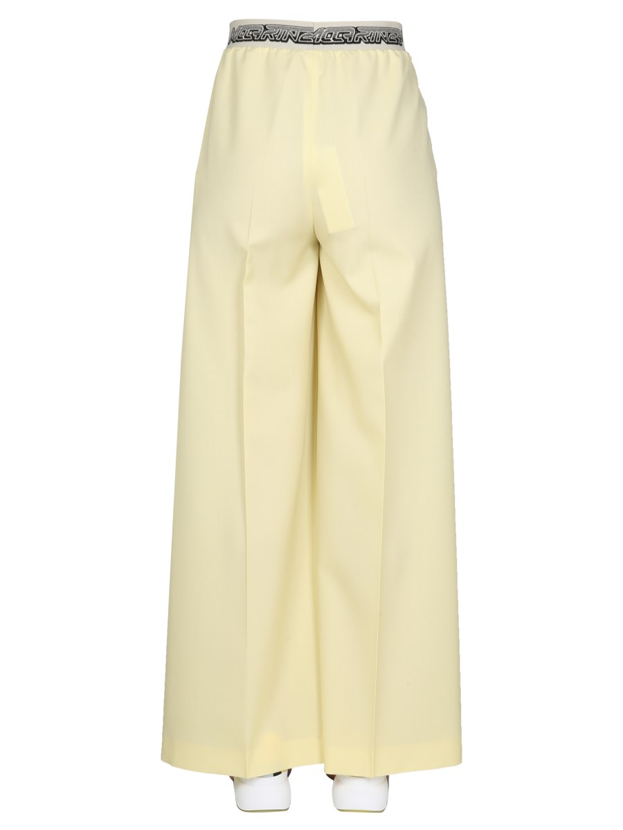 STELLA McCARTNEY PANTALONE WIDE LEG IN LANA CON BANDA LOGATA