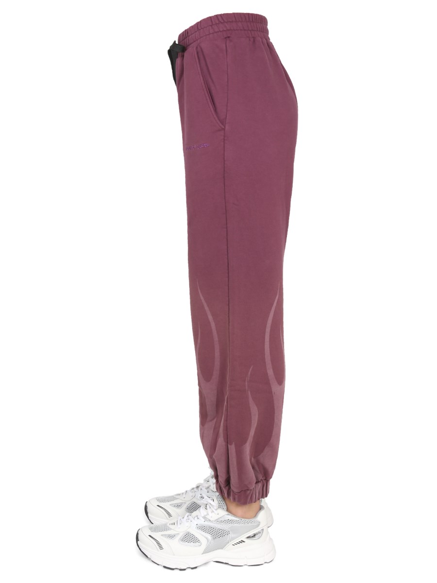 VISION OF SUPER PANTALONI "CORROSIVE FLAMES" IN COTONE